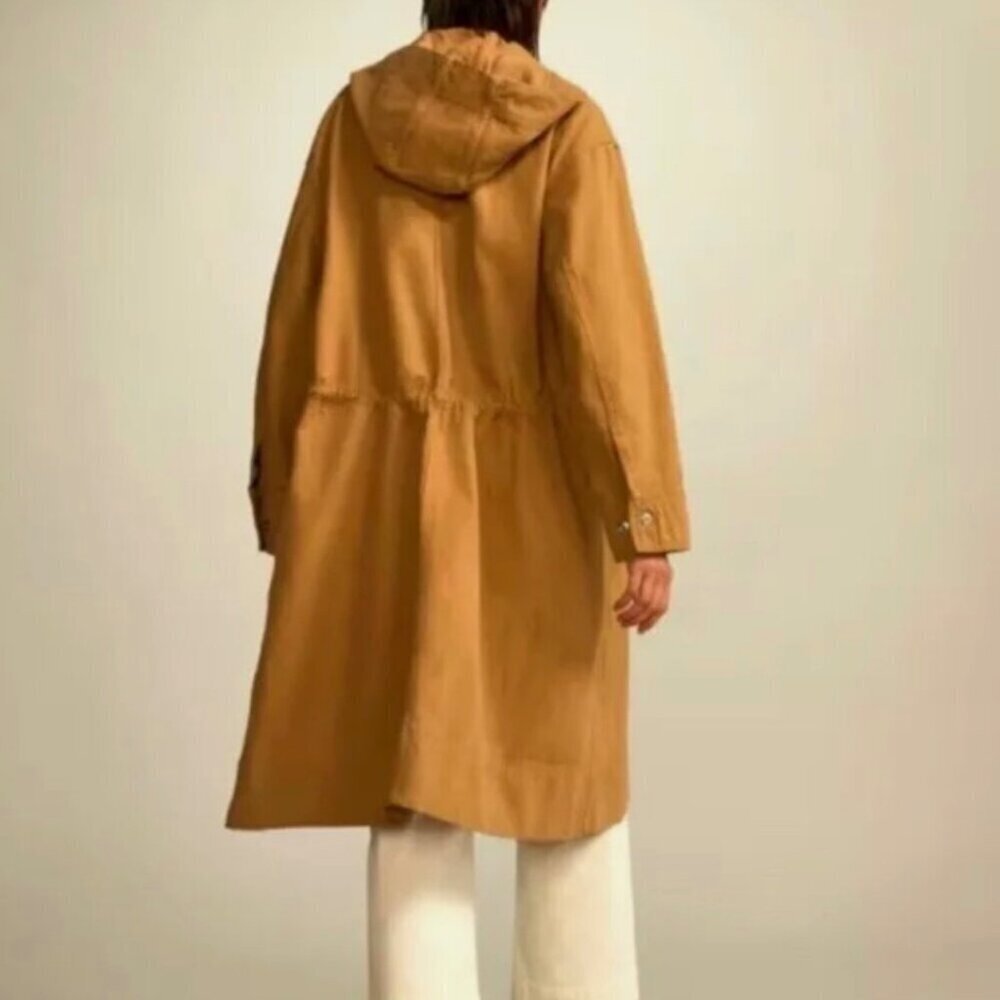 Everlane Canvas Organic cotton Parka jacket coat Size L Cappuccino brown - Picture 2 of 10